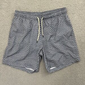 Faherty Beacon Swim Trunks Shorts 7.5" Blue Beach Summer Vacation Men's XL